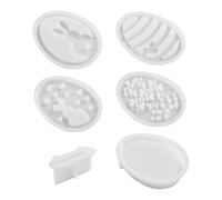 Easter Molds Silicone | 6 Piece Bunny Lamp Casting,Easter Egg Casting Mould,for Home Spring Lantern Gypsum Cement Concrete Arts Crafts Home Decoration Holiday