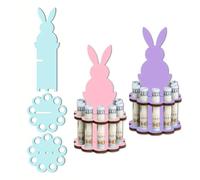 Easter Money Holder - 3 Pieces Fun Party Decoration, Easter Bunny Decor with Silver Storage | For Office Bookshelf, Bedroom, Favourites, Party, Birthday, Spring, Adults