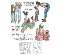 Easter Mother are the Best Silicone Clear Stamp with Carbon Steel Die-Cut for Scrapbooking & Journal Decorations DIY Album Card Making Supplies