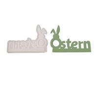 Easter Moulds for Resin, Easter Bunny Molds Silicone - Bunny English Letters Ornament Mold - Easter Resin Casting Mold Crafts Supplies Cement Plaster Molds
