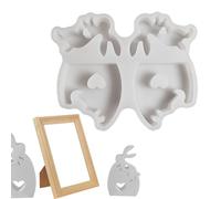 Easter Moulds, Non-Stick Silicone, Reusable, Easy to Remove, Mould for Easter Eggs and Made of Resin, for Soap Modelling Clay, Concrete Decoration, Home Decoration, Spring, Party