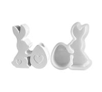 Easter Moulds | Nonstick Craft Tool - Easter Bunny Candle Holder Mould - For Home Decoration Clay Soap Plaster Table Ornament