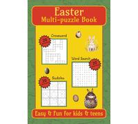 Easter multi-puzzle book for kids & teens: Sudoku, Word Search and Crossword Puzzles with Easy to Read Print about Easter, Easter Bunny, Easter Eggs | ... Gift for Vacations, Holidays and Relazation