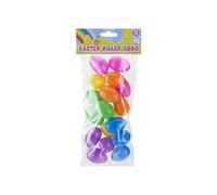 Easter Multicolor Plastic Filler Eggs - Pack of 18 - Perfect for Small Toys & Treats, Surprise-Filled Fun for Egg Hunts, Parties & More