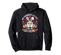 Easter My Favorite Bunnies Call Grandma Bunny For Women Pullover Hoodie