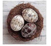 Easter Napkins Paper Traditional Easter Eggs Paper Napkins Quality Decorative Serviettes 3ply 33cm x 33cm (Pack of 20)