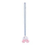 Easter Necklace Spring Family Reunion Photo Decorations Bunny Egg Party Electroplated Bead Chain (A, 48.7cm)