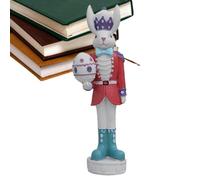 Easter Nutcracker Decoration, Traditional Resin Party Ornament - Easter Decoration Rabbit Nutcracker, For Spring Decoration on Fireplace Mantel or in the Entrance