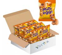 Easter Orange Mini Eggs - Orange Flavoured Solid Milk Chocolate Eggs in a Crisp Sugar Shell - 74g - Cdb (24 x pack)