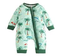 Easter Outfit Baby Newborn Grow Girls Onesie Long Sleeve Zip Up Romper Cow Chicken Rabbit Pattern Print Outfits Spring Autumn Winter Clothes Gifts 0-3 Months