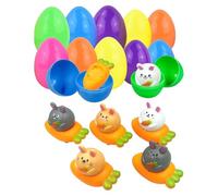 Easter Party Bag Fillers Set,Easter Eggs Playset Kawaii Mini Figure Collection for Egg Hunts & Spring Play,Adorable Easters Toys Set Educational Activity for Colour Recognition