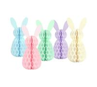 Easter Party Decoration in the Shape of Rabbit - 5 Festive Spring Ornaments - Easter Bunny Paper Party Decoration for Egg Hunt Indoor Table Office Shelf Tray