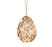 Easter Party Decoration Kit: Wooden Rabbit & Easter Egg Unpainted Ornaments DIY Craft For Kids Painting Activity Handmade Hanging Décor For Home Classroom Stained Glass Kits for Adults (C, One Size)