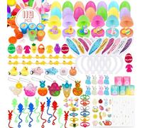 Easter Party Favors, 117 Pcs Small Toys for Easter Eggs Fillers, Spring Easter Basket Goodie Bag Stuffers for Kids, Party Toys Bulk Treasure Box Toys Classroom Prizes