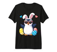 Easter Penguin Bunny Ears Eggs Basket Cute Men Women Kids Premium T-Shirt