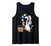 Easter Penguin Bunny Ears Eggs Basket Cute Men Women Kids Tank Top