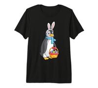 Easter Penguin Bunny Eggs Basket Cute Animal Men Women Kids Premium T-Shirt