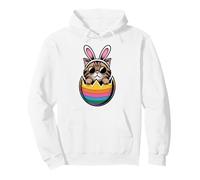 Easter Persian Cat Kitty Rabbit Ears and Eggs Boys Men Women Pullover Hoodie