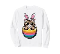 Easter Persian Cat Kitty Rabbit Ears and Eggs Boys Men Women Sweatshirt