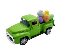 Easter Pickup, Truck Easter | Vehicle Model Figure with Eggs | Happy Spring Small Truck Decorations, Easter Farmhouse Metal Car Model for Christmas Decoration