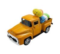 Easter Pickup Truck | Pickup Car Model with Eggs | Happy Spring Small Truck Decorations, Easter Farmhouse Metal Car Model for Holiday Decor