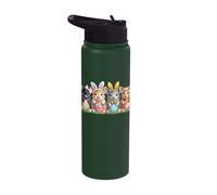 Easter Piglets with Bunny Ears and Eggs Stainless Steel Insulated Water Bottle