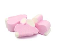 Easter Pink & White Bunny Mallows Bag - Vanilla Flavour Marshmallows, Cute Rabbit Shape, Soft & Fluffy Sweets for Seasonal Treats (500 GRAMS BAG)
