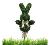 Easter Plant | UV Resistant Fake Rabbit Green Plants with a White,Artificial Rabbit Shaped Tree - For Outdoor Garden Patio Balcony Spring Christmas Party Decor