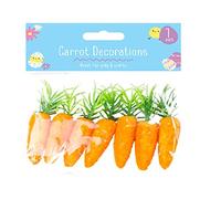 Easter Plastic & Foam Bonnet Carrot Decorations, 7 Pack (8 cm x 2 cm) - Durable & Vibrant Orange Design, Perfect for Arts, Crafts, & Basket Making