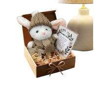 Easter Plush Bunny Hug - Cute Mini Bunny Hug In A Box | Portable Hugging Companion Doll Easter Present | Small Stuffed Animal Toys with Greeting Card for Kids Adults Friends (A)