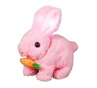 Easter Plush Rabbit Toy - Interactive Electronic Bunny Doll, Jumping Shaking Ear Pet, Cute Stuffed Animal Figure | Animated Holiday Play Companion for Basket Stuffer Gift Usage Kids todlers Family Ce