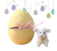 Easter Plush Toys, Stuffed Animal Egg Set, Felt Mini Doll Decorations, Soft Handmade Craft Cute Compact Design For Display, Festive Decor Kids Teens Adults Home Bedroom Living Room
