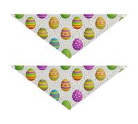 Easter Polka Dot Eggs Colourful seasonal dog bandanas Snap Button Scarf Handkerchief Cute Pet Accessories for Dogs Cats L