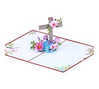 Easter Pop Up Cards 3D Easter Greeting Cards Religious Crosses Easter Cards Pop Up Greeting Cards Envelopes for Women Men