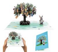 Easter PopUp Card,3D Easter Greeting Card,EasterEgg Tree Greeting C-ard,3D HappyEaster G-reeting Cards with Envelopes,Spring Egg And Bunny Keepsake For Teachers Friends Family Wife Husband