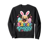 Easter Pug Cute Pug Easter Puggy Kids Sweatshirt