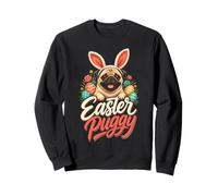 Easter Pug Cute Pug Easter Puggy Kids Sweatshirt