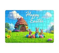 Easter Puzzle Adults | Holiday Cartoon Supplies | Vibrant Bunny and Egg Picture Puzzles with Pieces for Relaxing Fun | Ideal Decoration for or Office and Entertaining Activity for