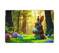 Easter Puzzles Adults | Holiday Cartoon Supplies | Vibrant Rabbit And Egg Picture Puzzle Pieces For Relaxing Fun | Ideal Decoration For Home Or And Entertaining Activity
