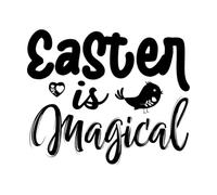 Easter Quote and Vinyl Wall Stickers 65.6x78.2cm It Won't Fall Off Black
