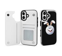 Easter Rabbit Bunny Golf Ball Wallet Phone Case Compatible with iPhone 16 Flip Phone Case with Card Holder