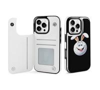 Easter Rabbit Bunny Golf Ball Wallet Phone Case Compatible with iPhone 16 Pro Flip Phone Case with Card Holder