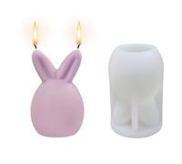 Easter Rabbit Candle Moulds,1PC 3D Rabbit Head Candle Silicone Mold,Cute Bunny Epoxy Resin Casting Mould for Candle Making Handmade Soap Gift Craft Easter Home Decoration(Rabbit Head Mould A)