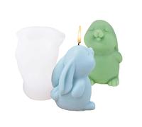 Easter Rabbit Candle Moulds,1PC Lovely 3D Bunny Silicone Moulds,Epoxy Resin Mold for Candle Making, Handmade Soap Gift Craft Ornaments Home Decoration (Rabbit Mould)