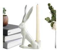 Easter Rabbit Candleholder, Rabbit Statues in Handmade Resin | Rabbit Shaped Candlestick - for Table Centre Table Wedding