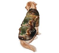 Easter Rabbit Eatting Dog Hoodie for Medium Large Dogs, Warm Soft Pet Sweatshirt, Easy to Wear Jumper Clothes