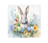 Easter Rabbit Eggs Flowers1 Camera Wrap Cloth, Squares Magic Self-Adhesive Cloth for Lens Camera Anti-Scratch Lens Protector Makeup Wrap Cloth Bag 21.7" x 21.7"