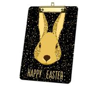 Easter Rabbit Festive Holiday A4 Clipboard, Acrylic Decorative Legal Size Clip Board 9"× 12. 5" with Low Profile Metal Clip, Boards A4 for School Offoce Lady Men Women Nurses