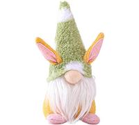 Easter Rabbit Gnomes Plush Knitted Easter Doll, Handmade Easter Gonk Dwarf Elf Figurines Tabletop Decoration,Household Home Faceless Dolls Gifts Ornaments,Holiday Table Fireplace Decorations (Green)
