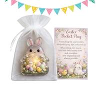 Easter Rabbit Hug, 2D Acrylic Encouragement Remembrance | Portable Positive Cards - For Children Teenagers Adults Students Colleagues Employees Home Work Travel Meetings Team Inc